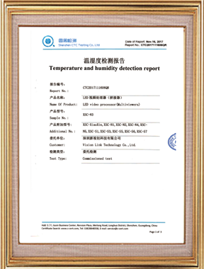 Temperature and Humidity Test Report